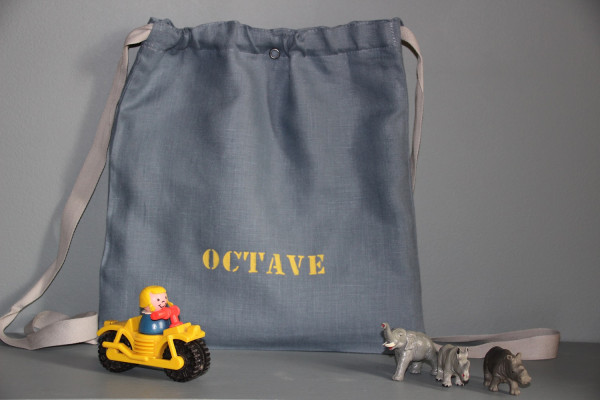 Sac à goûter + 1 perso peinture unie