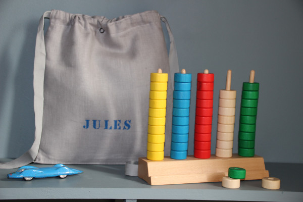 Sac à goûter + 1 perso peinture unie